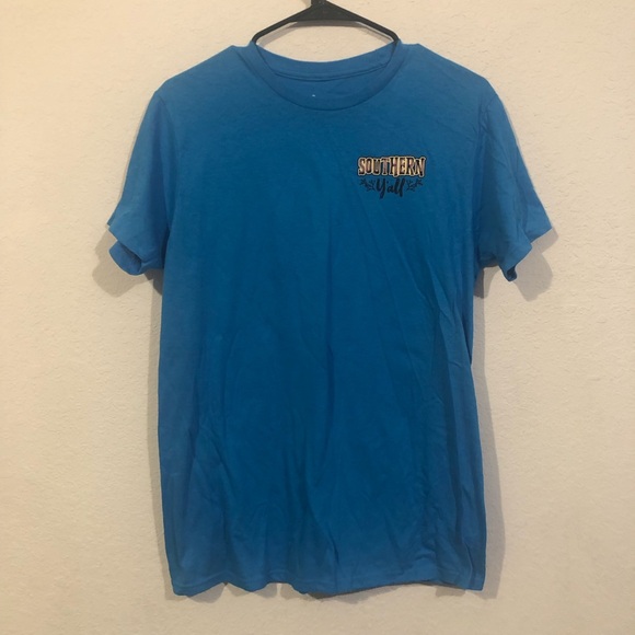 Southern Y'all Tops - Southern Y'all Blue Graphic T-Shirt